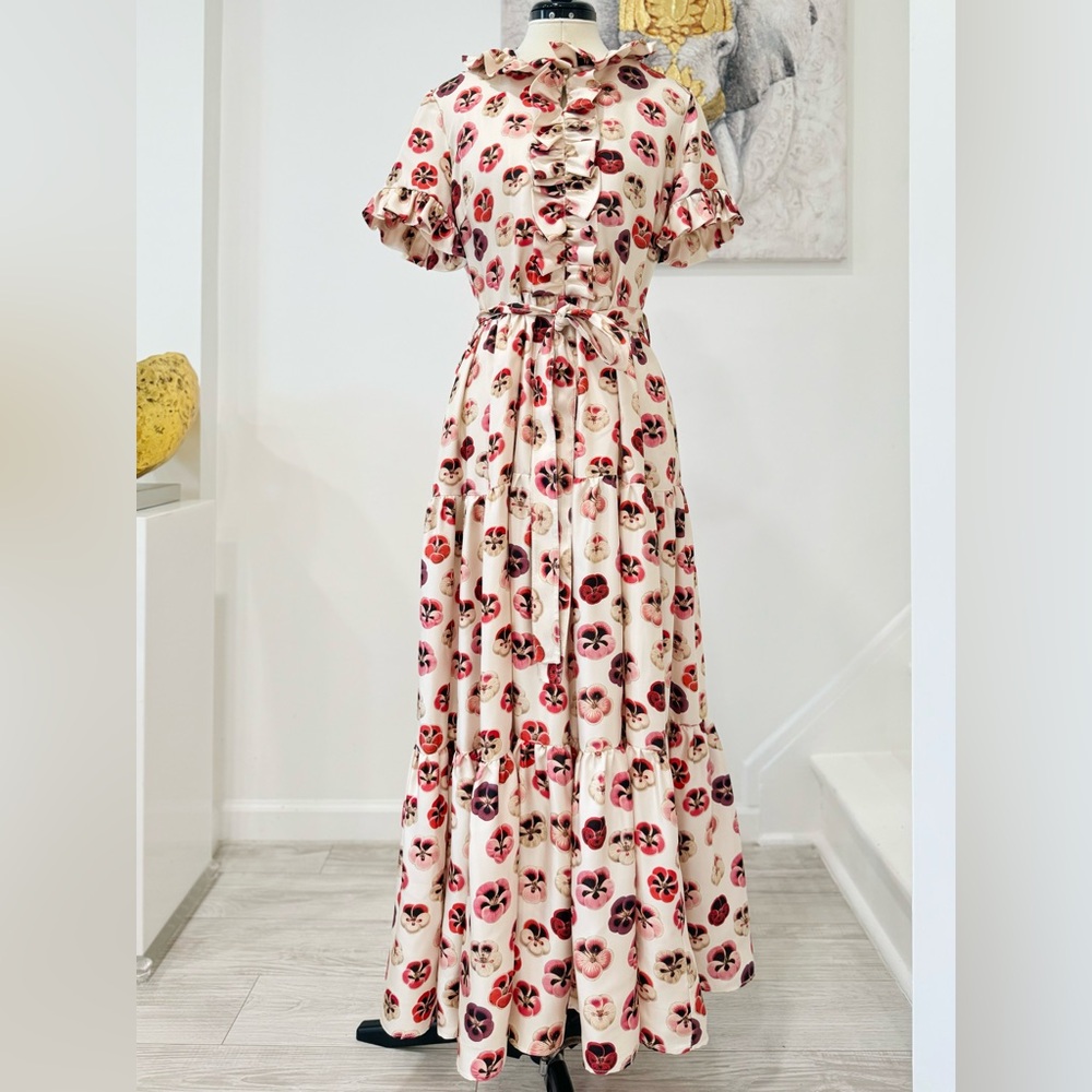 La Doublej Long And Sassy Midi Dress
Micro Pansy in Silk Twill - Picture 8 of 15